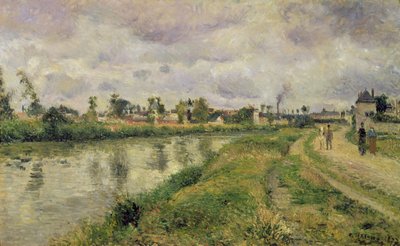 River Scene by Camille Jacob Pissarro